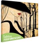  Tablou fosforescent Femeie in Paris 80 cm x 80 cm
