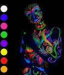 Paint Glow Vopsea UV Neon pentru corp si fata fluorescenta, flacon 12 ml Galben