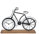 Excellent Ceas de masa metalic, forma bicicleta, suport de lemn, dimensiune 42x7.5x28.5 cm
