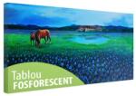  Tablou fosforescent Cai pe camp 60 cm x 30 cm