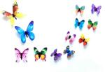 Pro Cart Set fluturi decorativi fosforescenti, 12buc, autoadezivi, 11-6cm, multicolor - glowmania - 11,90 RON