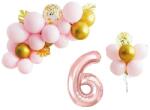 IDei Set 31 baloane, aranjament petrecere aniversara, Cifra 6, 70 cm