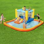 Procart Centru de joaca cu piscina XXL, trambulina si tobogan, gonflabil, 365x340 cm