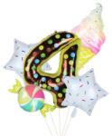 IDei Balon folie gigant cifra 4, inaltime 80 cm, decor baloane party candy, gogoasa, inghetata