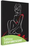  Tablou fosforescent Silueta femeie 60 cm x 40 cm