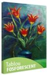  Tablou fosforescent Crini rosii 60 cm x 40 cm