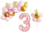 IDei Set party, 31 baloane latex si folie, aranjament Cifra 3, inaltime 70 cm