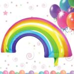 IDei Balon petrecere copii, forma Curcubeu, folie aluminiu, multicolor, 33x82 cm