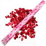  Tub confetti Red Heart 80 cm, contine inimioare rosii, pentru petreceri