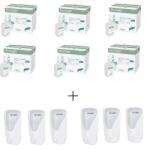 Lucart Pachet 36 bucati rezerva sapun spuma essential 1000 ml, Lucart + cadou 6 dispensere sapun lichid range 1000 alb, Lucart PCKLU89113001