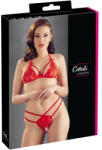 Cottelli Collection - nyitott, csipke melltartó szett (piros) (22112543041) - szexshop