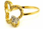 Ékszershop Köves pillangós női arany gyűrű (1112752)