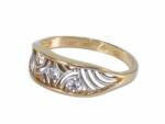 Ékszershop Bicolor köves áttört arany gyűrű (1264117)