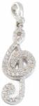 Ékszershop Fehérarany köves violinkulcs medál (1186975)
