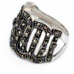Ékszershop Markazitos ezüst gyűrű (2107034)