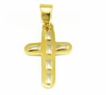 Ékszershop Bicolor arany kereszt medál (1155036)