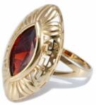 Ékszershop Ovális piros köves arany gyűrű (1247948)