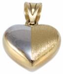 Ékszershop Bicolor matt arany szív medál (1248026)