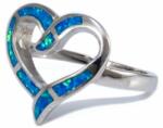Ékszershop Opál köves szív ezüst gyűrű (2150734)