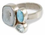 Ékszershop Achát köves különleges fazonú ezüst gyűrű (2088960)