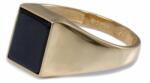 Ékszershop Fekete köves arany pecsétgyűrű (1238689)