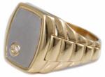 Ékszershop Bicolor köves arany pecsétgyűrű (1234181)