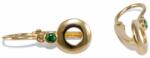 Ékszershop Zöld köves karikás gyermek arany fülbevaló (1252407)