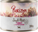 Purizon Purizon Pachet economic Single Meat 12 x 200 g - Curcan cu flori de Erica