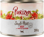 Purizon Purizon Pachet economic Single Meat 12 x 200 g - Vită cu flori de hibiscus