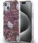Hello Kitty Husa Hello Kitty IML Tags Graffiti case for iPhone 15 - pink - pcone