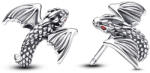 Pandora Trónok harca ívelt sárkány ezüst fülbevaló - 292970C01 (292970C01)