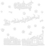  Karácsonyi Ablakmatricák / Ablakdekorációk - Ünnepi témájú, PVC anyagú, 66 cm méretű, 91g súlyú csomagolással együtt 126g