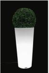 Monumo Modern virágcserép világítással, UV védelemmel, 40x80 cm, fehér