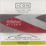 Millefiori Désodorisant pour voiture, Thé à l'orange - Millefiori Milano Icon Textil Geometric Orange Tea