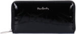 Pierre Cardin 02-119 fekete levél mintás lakk bőr női pénztárca (02-leaf-119-black)