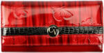 Cavaldi H24-2 piros fekete lepkés női pénztárca