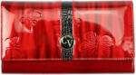 Cavaldi H22-3 piros fekete lepkés női pénztárca