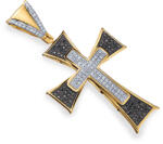  Diamond Cross fekete gyémántokkal 0.360 ct KU1745