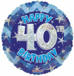 Conver 40. Évszámos lufi, hologramos kék fólia, happy b