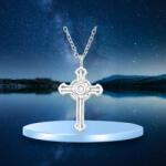  Kereszt Ezüst Nyaklánc Cirkónia Kővel