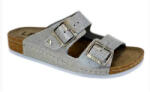 LEDI Anatomic Női bőr papucs 92/SIL, ezüst, csatos (ORH309576)