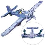 Jucarie de construit cu 402 piese, avion militar biplan, 6+