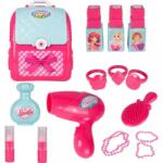 MalPlay Set cosmetica pentru fetite, rucsac inclus, inele, ruj, oglinda, colier, uscator par, pieptan, plastic, multicolor