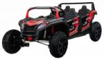  ATV buggy electric, 4 locuri, Bluetooth, roti pnematice, negru/rosu