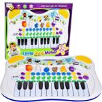 MalPlay Orga electronica pentru copii, sunete animale, muzica, plastic, alb Instrument muzical de jucarie