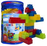 Procart Cuburi de construit, 36 piese multicolore, saculet plastic depozitare