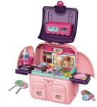 ProCart Mini bucatarie pentru copii, masuta inghetata cu 18 accesorii in ghiozdanel roz Bucatarie copii