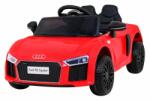  Masinuta electrica Audi R8 rosie, 2x35W, telecomanda, 3 viteze, MP3, USB, muzica pe volan, scaun piele