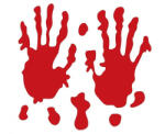  Bloody Hands, Véres kéznyom zselés ablak matrica szett (MLG187892)