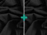  2x Cearșaf de tricot EXCLUSIV 90x200 cm negru